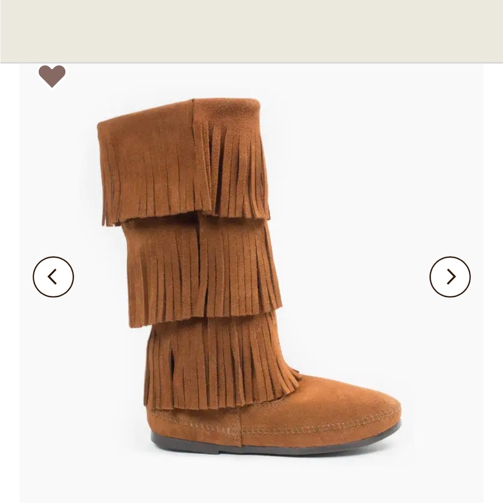 Minnetonka 3 Layer Fringe Moccasin Boot